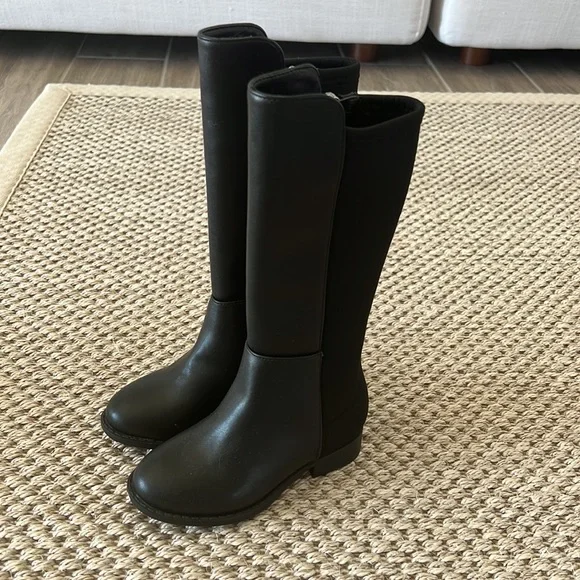 Stuart Weizmann Toddler Classic Black Riding Boots size 7 US